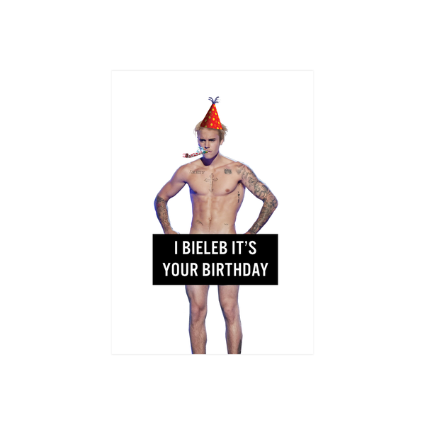 eminentd Pop Culture Card Birthday Biebs