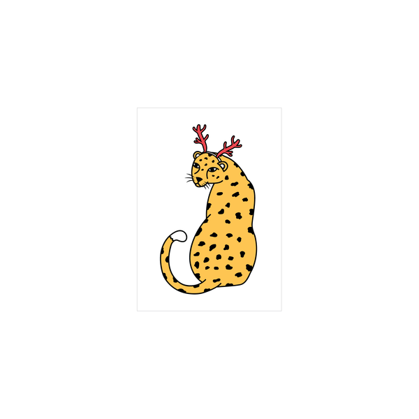 eminentd Mini Christmas Card Talula Leopard Reindeer