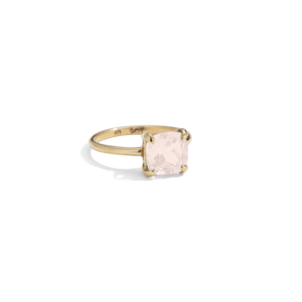 Kerry Rocks Mini Kara Ring Rose Quartz Gold