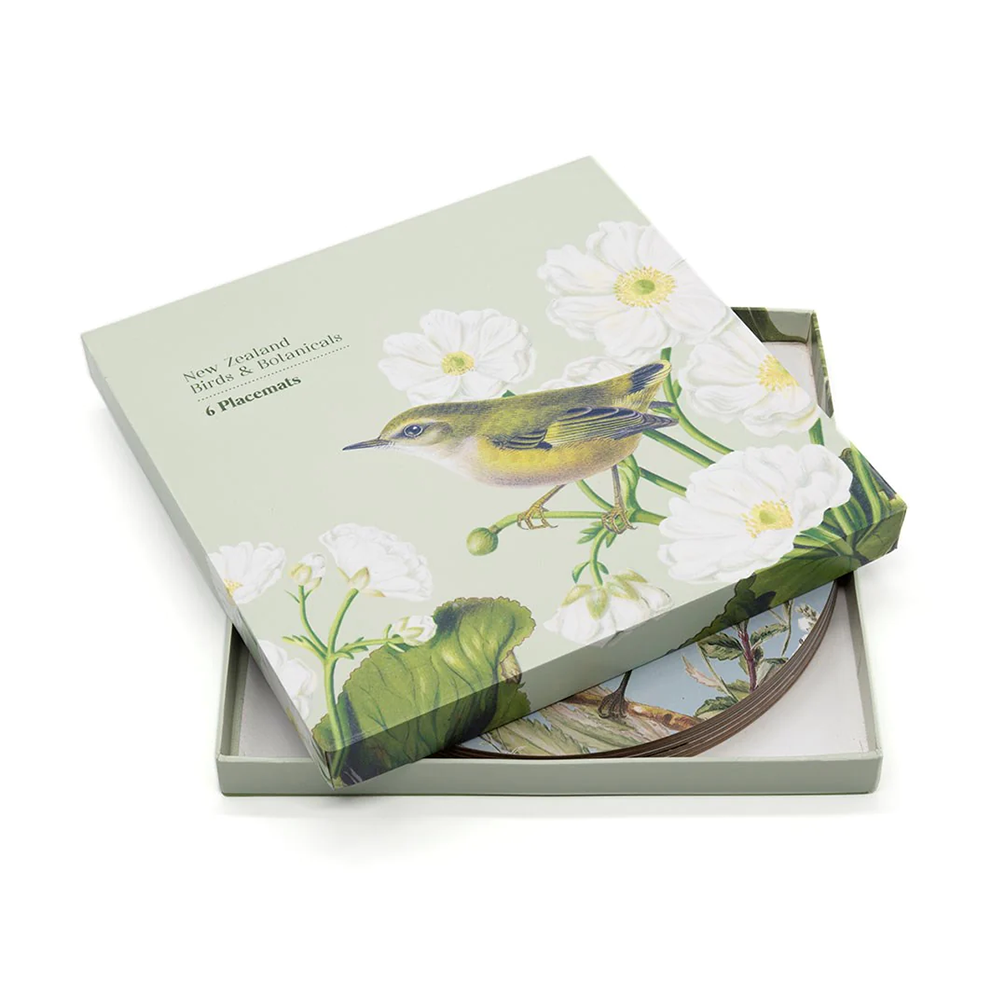 100% NZ Birds and Botanicals of NZ Placemats set of 6