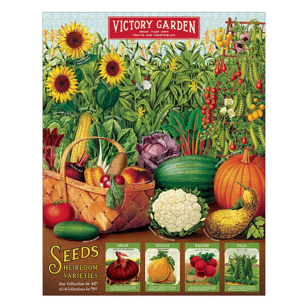 Cavallini 1000 Piece Puzzle Victory Garden