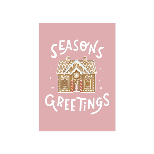 Steer Illustrations X eminentd Christmas Card Gingerbread House