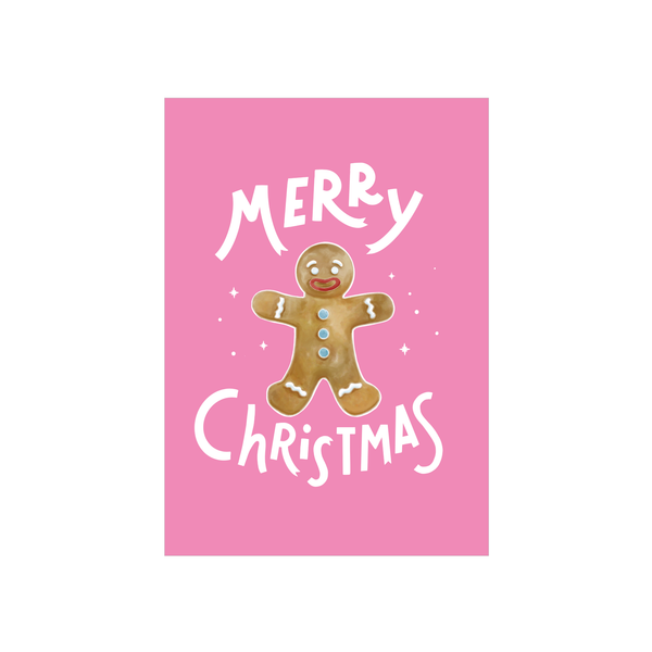 Steer Illustrations X eminentd Christmas Card Gingerbread Man