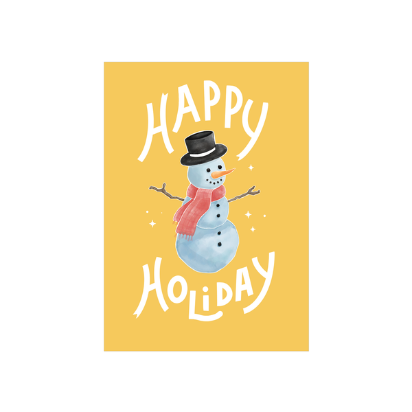 Steer Illustrations X eminentd Christmas Card Snowman
