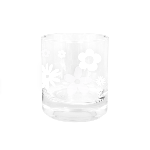 eminentd Glass Tumbler Daisies White