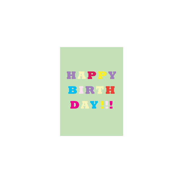 eminentd Mini Card Colour Text Birthday