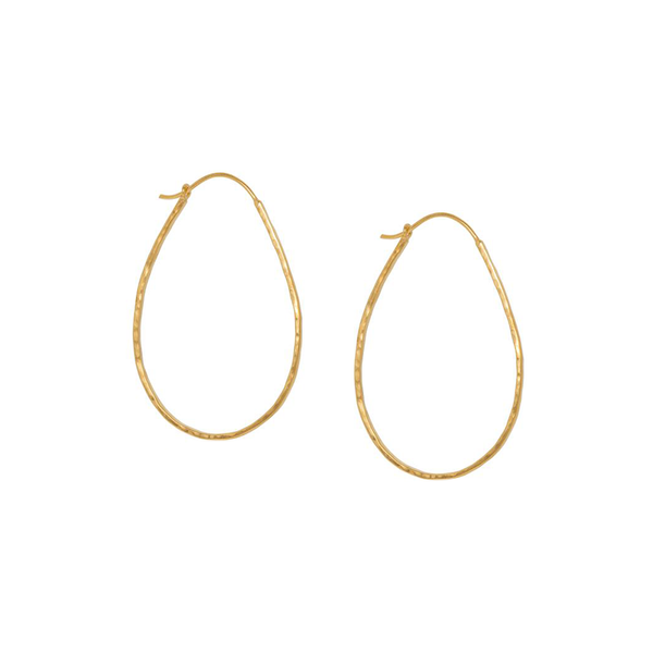 Kerry Rocks Forged Drop Hoop Earrings