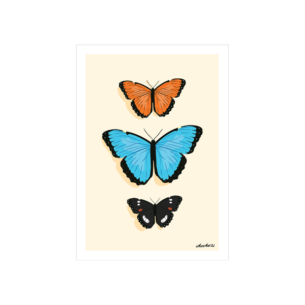 eminentd A4 Art Print Butterfly Chart