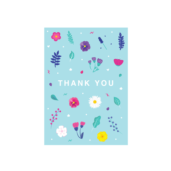 eminentd Floral Message Card Wildflowers Thank You