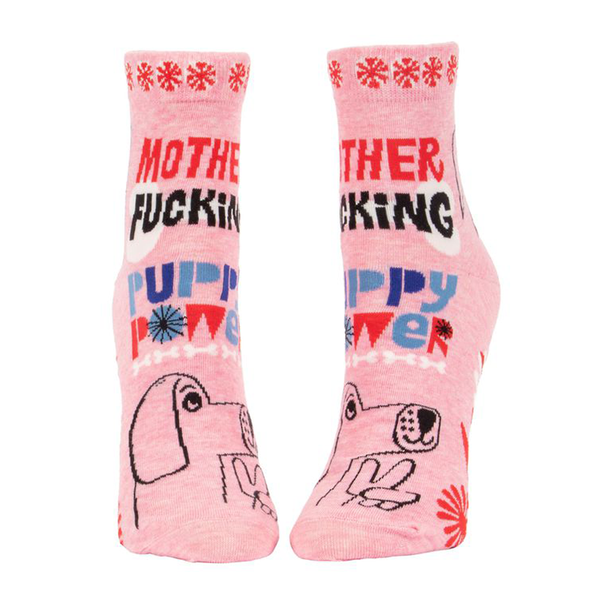 Blue Q Socks Women's Ankle Socks MF'in Puppy Power