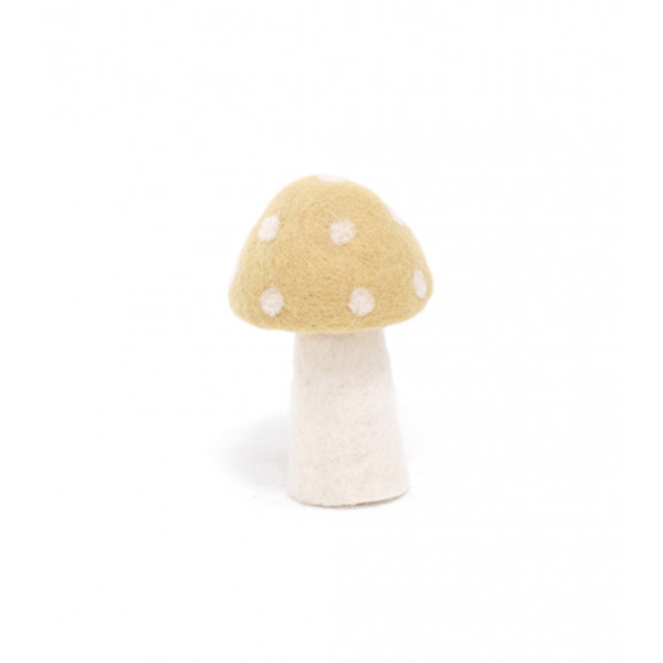 Muskhane Felt Mushroom Dotty Large 11cm Wheat