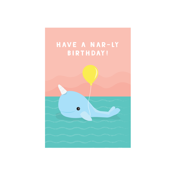 eminentd Cutie Animal Pun Card Narly Birthday