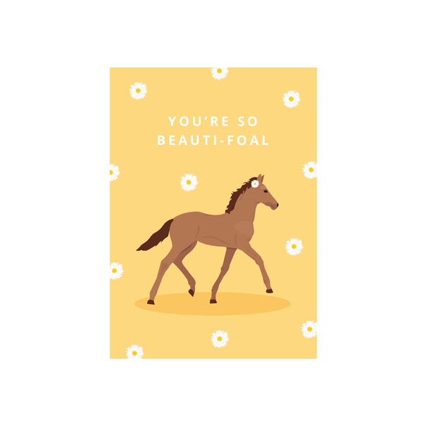 eminentd Cutie Animal Pun Card Foal