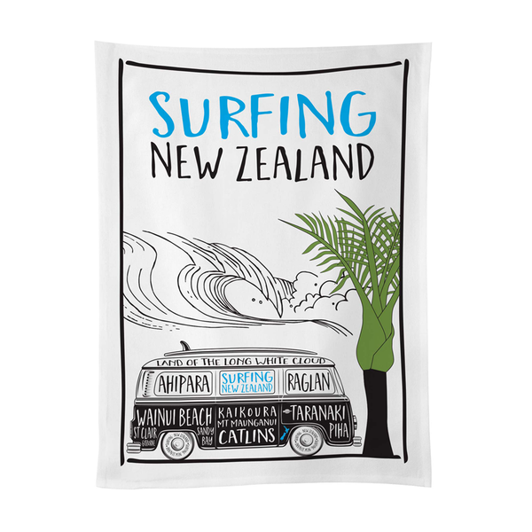Moana Road Tea Towel Surfing