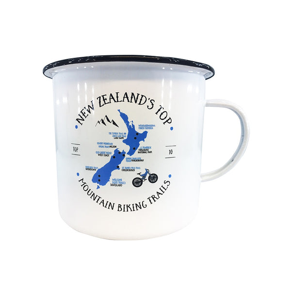 Moana Road Mountain Biking Enamel Mug