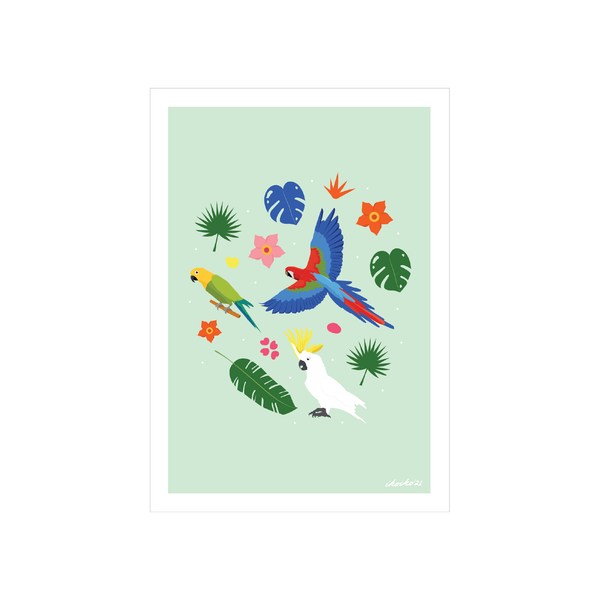 eminentd A4 Art Print Tropical Birds