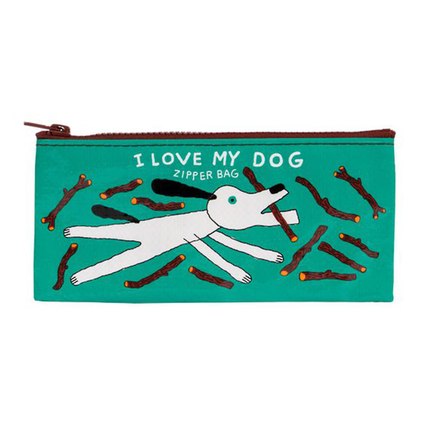 Blue Q Pencil Case I Love My Dog