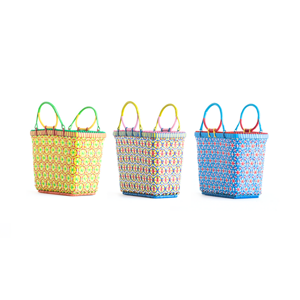 Zay Burmese Woven Basket Sol Small Assorted