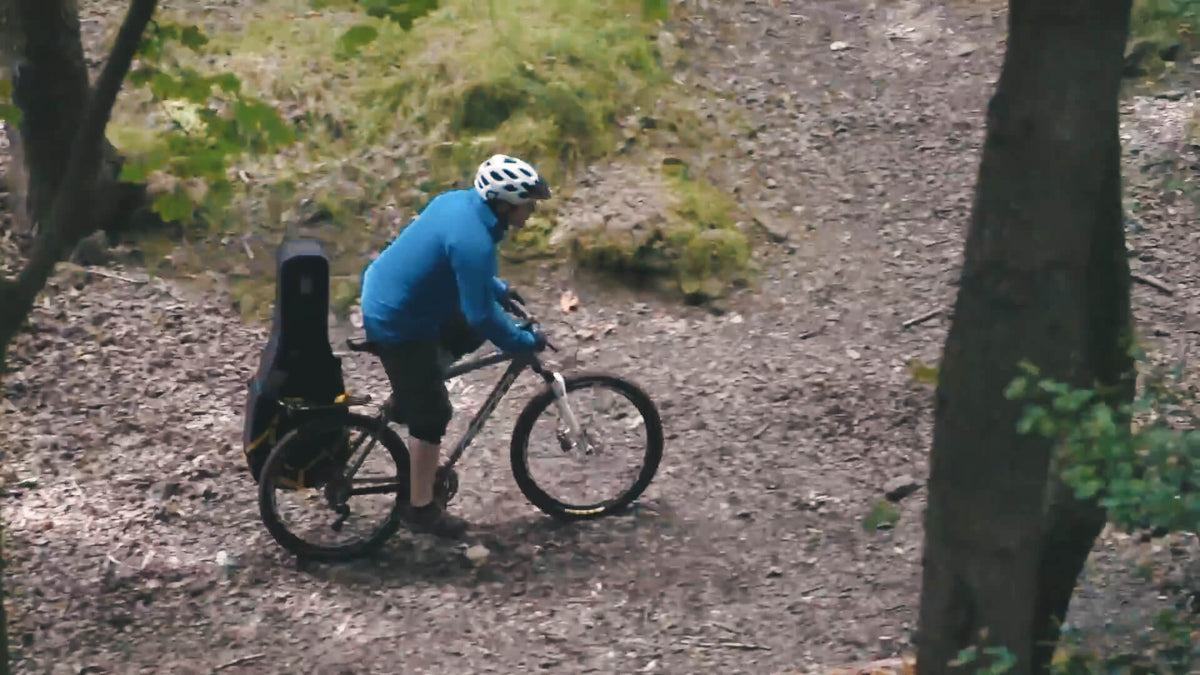 on a bike