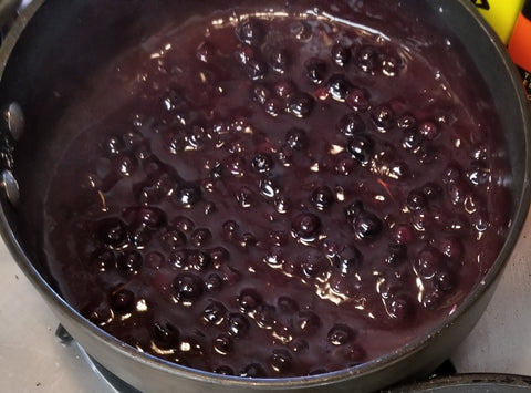 Blueberry Sauce Simmering