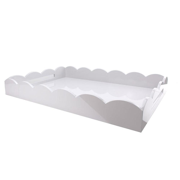 21 Length 5.25 Width Melamine Yanco DC-6021W Deli Collection Scallop Edged Display Tray White Color Pack of 12 1 Height 