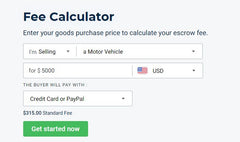 escrow price example for motorcycle paint bikes