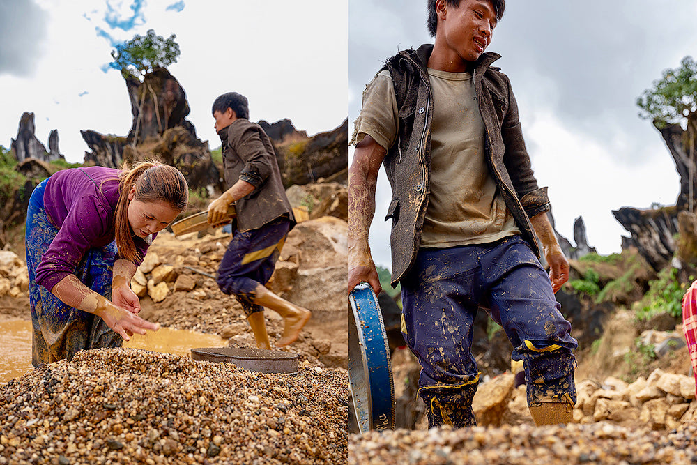 Mining in Mogok, Burma