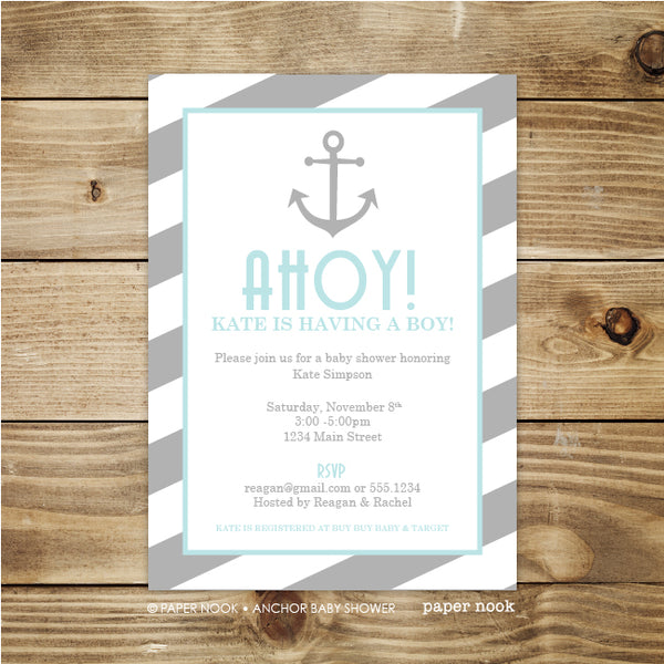 anchor baby shower invitation $ 15 00 diy printable 5 x7 anchor baby ...