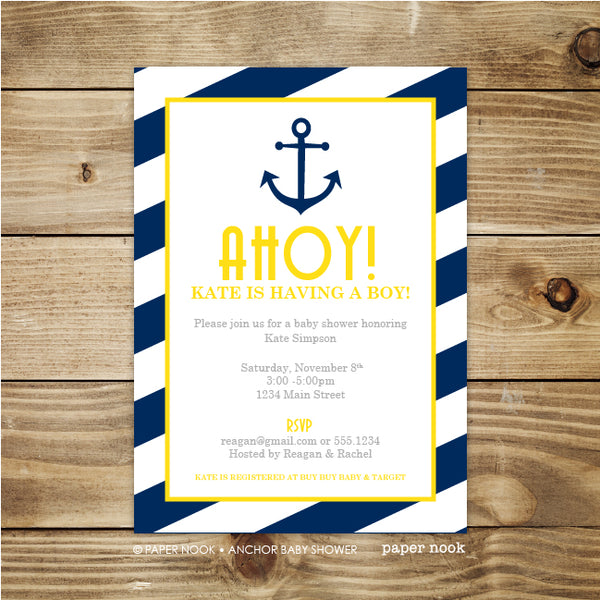 anchor baby shower invitation $ 15 00 diy printable 5 x7 anchor baby ...