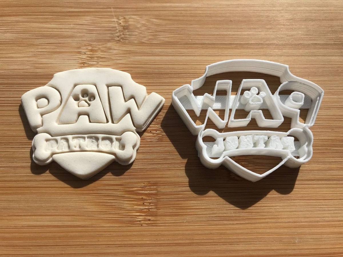 Paw Patrol print Cookie Cutters CupCake Cake Decorating Fondant  UK