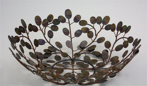 Copper Branches and Leaves Bowl