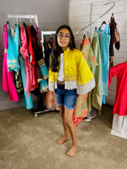 Choli Top Styled as a Jacket Paired with Denim