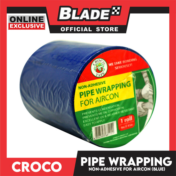 Croco Pipe Wrapping Non-Adhesive For Aircon 1Roll 4 x 45 (Blue)