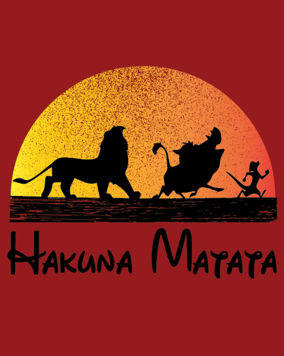 Hakuna Matata Red Color T-Shirt For Men – THATCHIMP