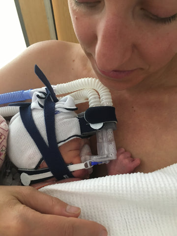 mom with preemie in NICU