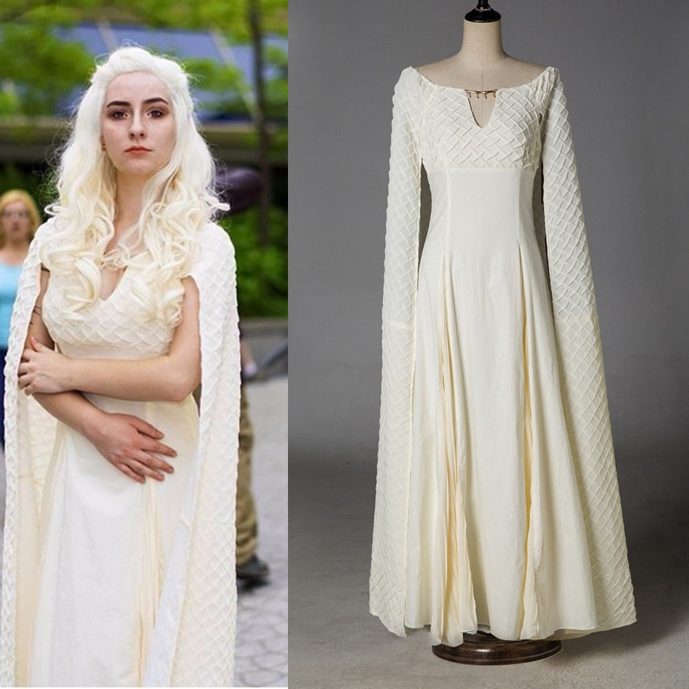 Game of Thrones 5 Costume Cosplay Daenerys Targaryen Qarth Dress Party –  BFJ Cosmart