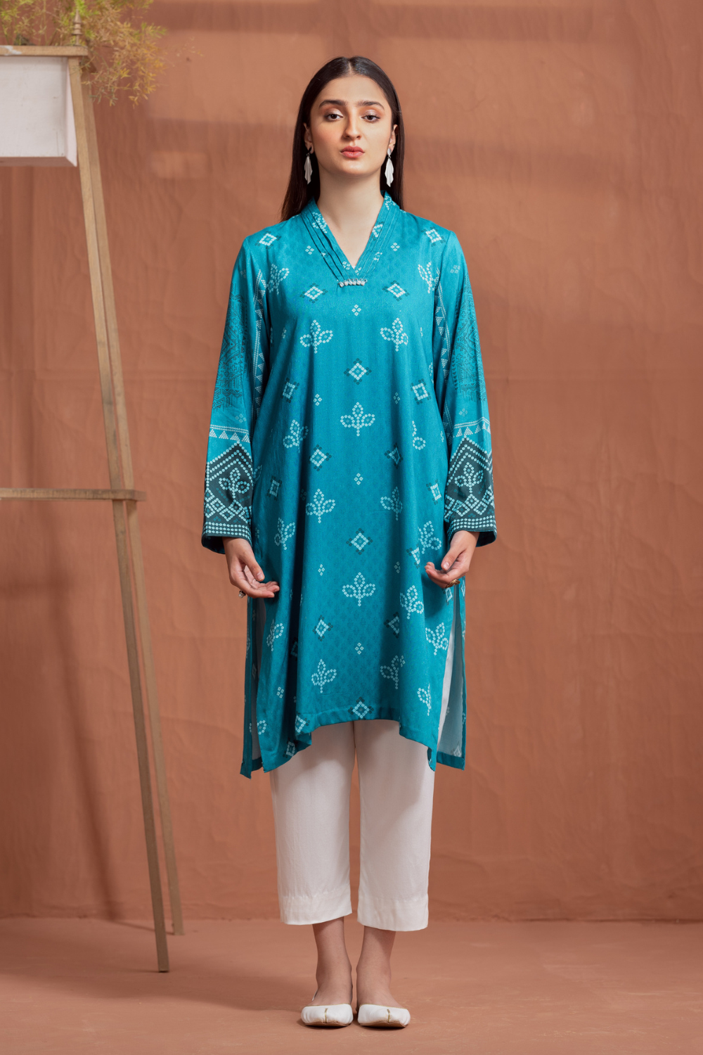 1 PC Unstitched | Printed Jacquard Shirt