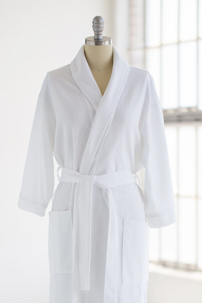 Luxury Spa Robe Simple Soft Waffle White Luxury Spa Robes