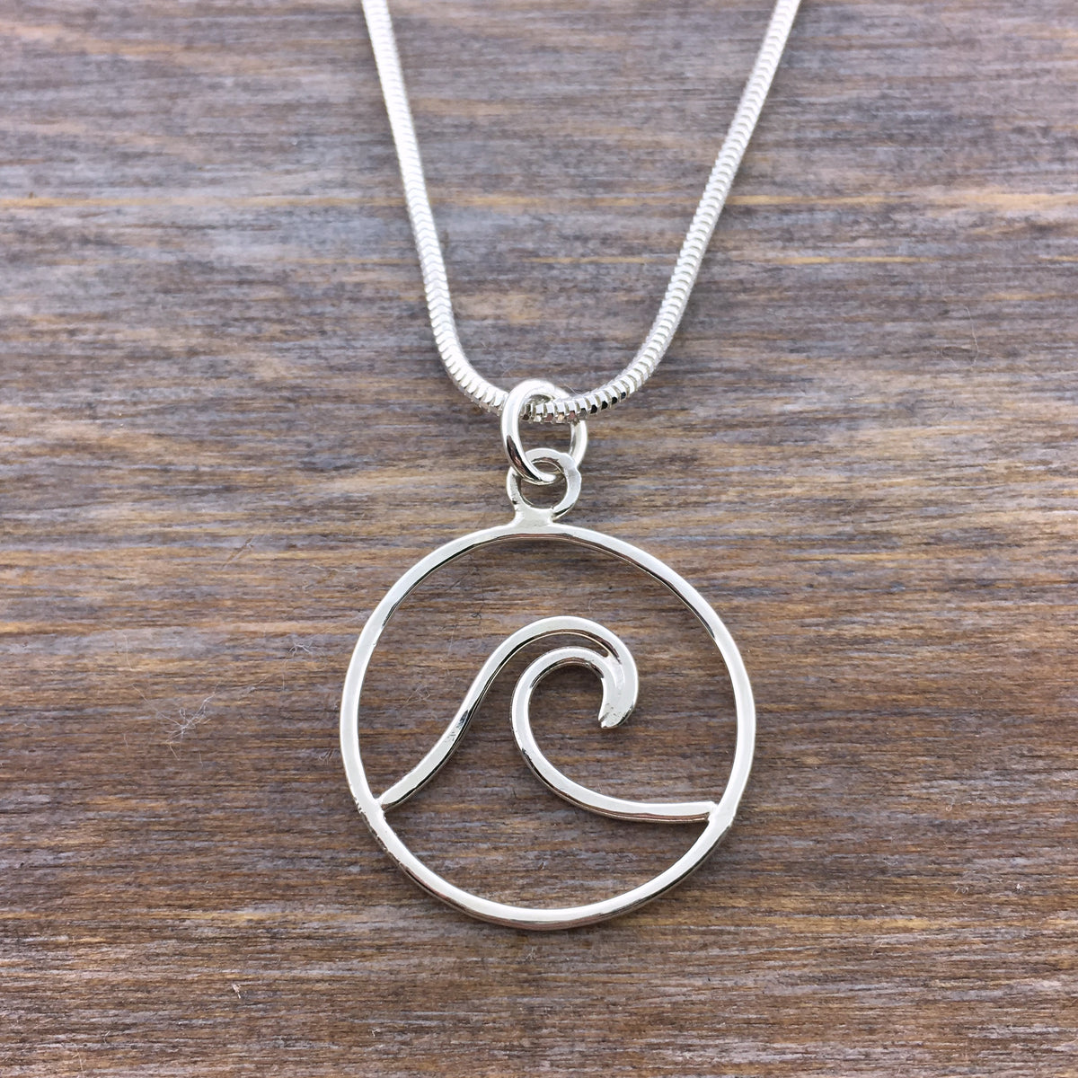 Sterling Silver Waves Necklace