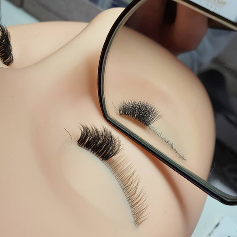 lash training on a mannequin