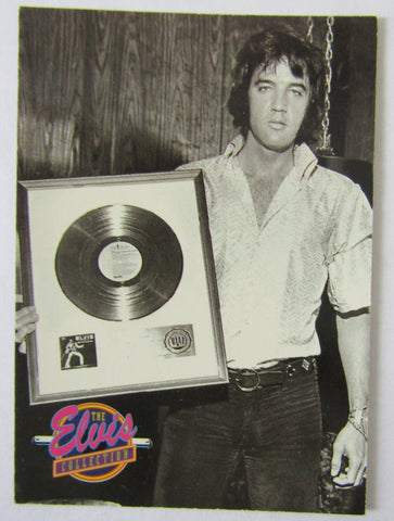 Elvis trading card with RIAA award