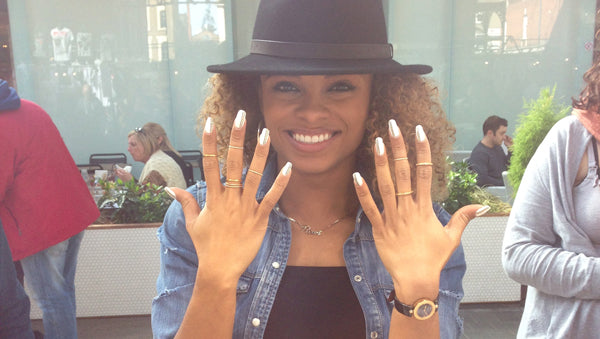 XFactors Fleur East adorns her fingers with our STACKiT's
