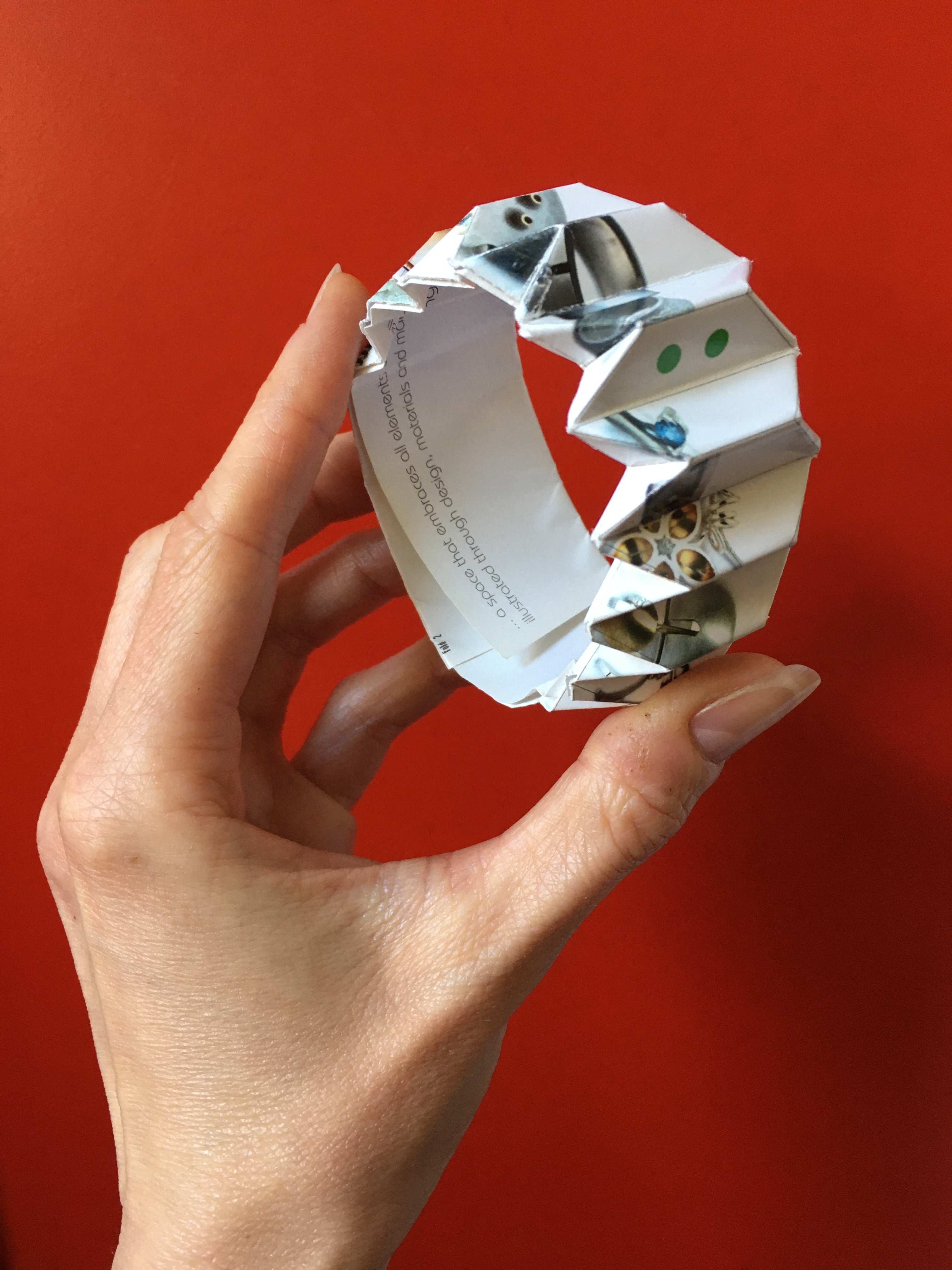 Fold your own paper bracelet by Amanda Mansell