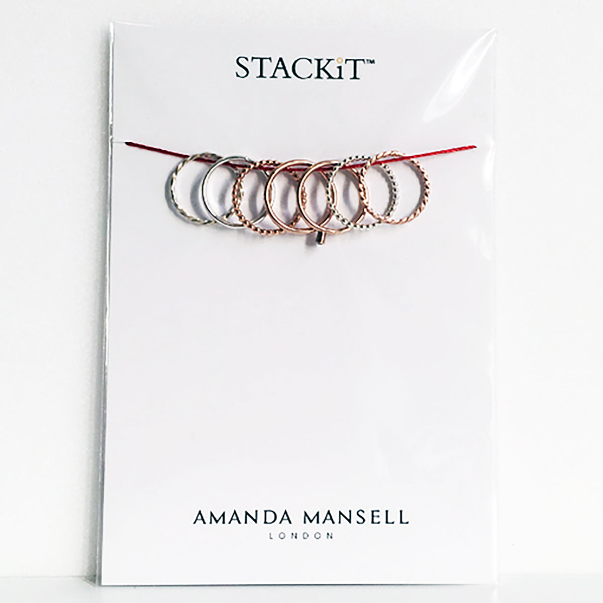 STACKiT silver and sliver gold plated stack rings