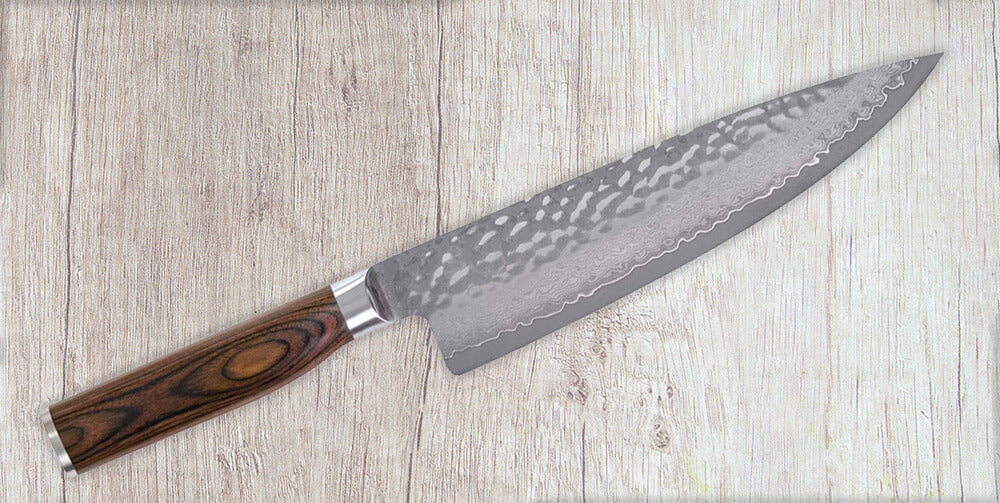 Hammered Steel Japanese Chef Knife