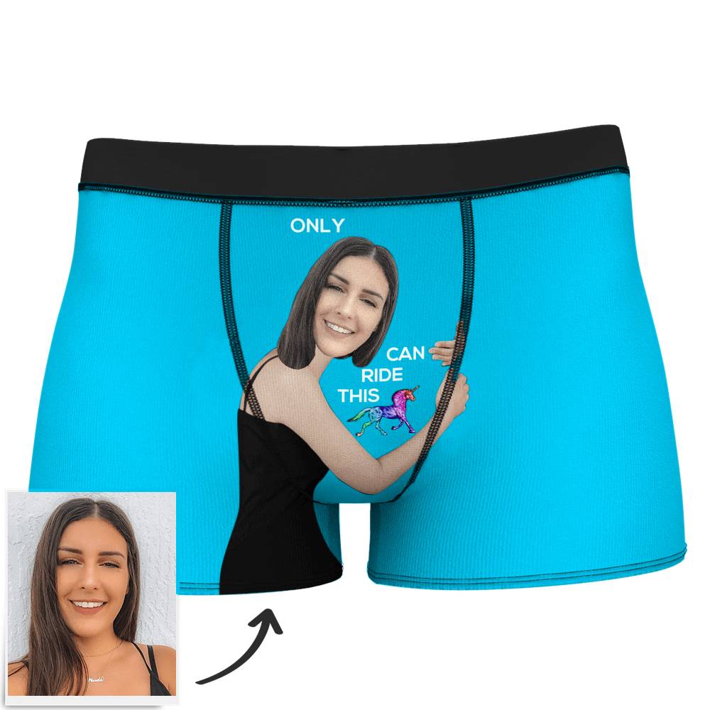 custom girlfriend hugs boxer shorts