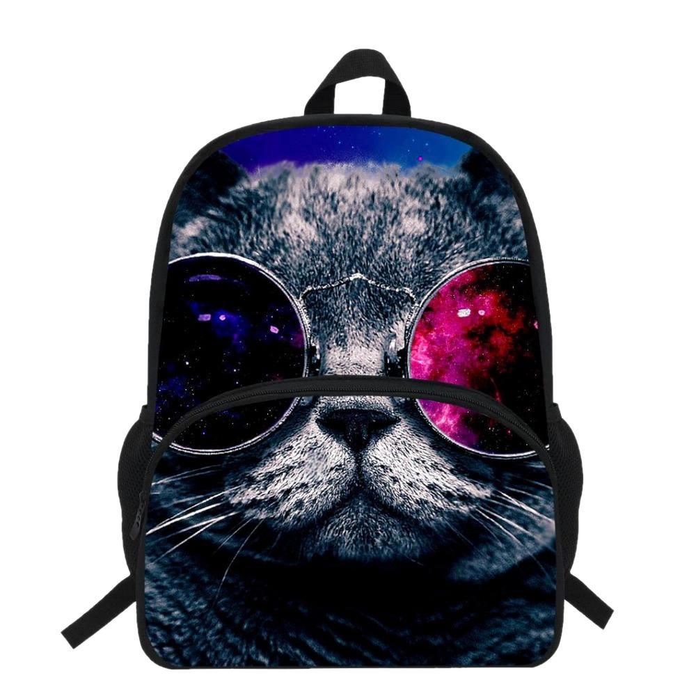 Cool Cat w/ Sunglasses Backpack (12\