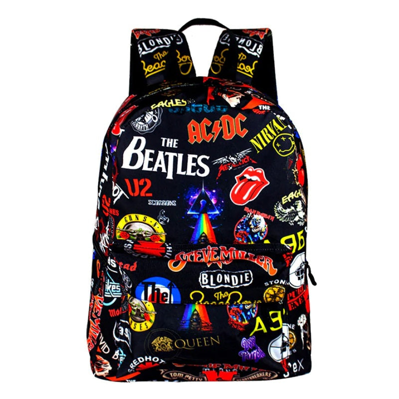 schuintrekken bellen stopverf Black Rock & Roll Band Logo Backpack (19") – Funn Bagz