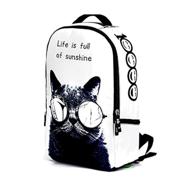 white cat backpack