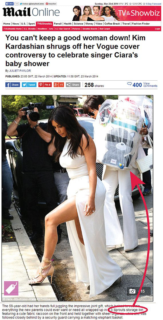 Kim Kardashian spotted with 3 Sprouts - MailOnline